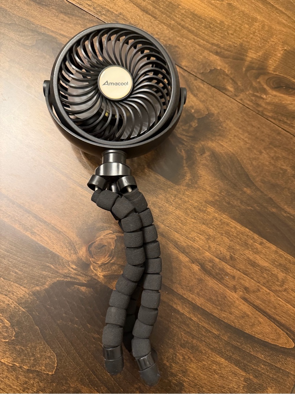 Black Kids Flexible Clip Fan with Foam Bendable Legs